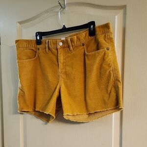 GAP YELLOW CORDUROY JEAN SHORTS
